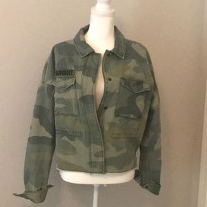 NWOT Camouflage military style  jacket